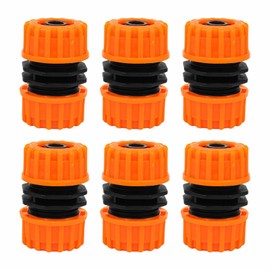 ZSYIULIA 6pcs Hose Repair Connector,1/2" Hose Pipe Connector Repair Connector Extender for Garden Hose Pipe Quick Repair Connection,ABS Plasti