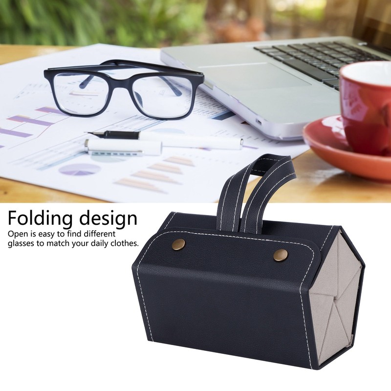 5‑Slot Travel Sunglasses Organizer Eyeglasses Storage Case Box Hanging Glasses