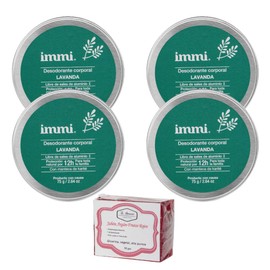 Immi Desodorante Lavanda 4 Piezas y 1 Jabón 50gr La Artesanal