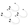4pcs PWM Fan Extension Cable 4 Pin Silver Coated Copper