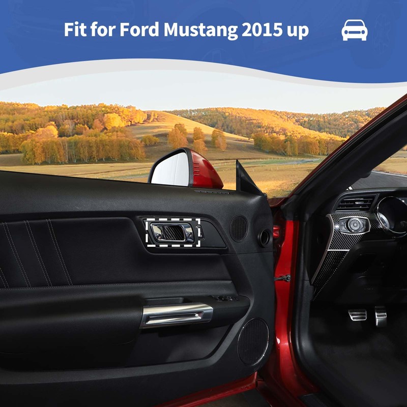 RT-TCZ for Mustang Carbon Fiber Inner Door Handle Bowl Trim