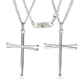 Shields of Strength Bible Verse Antique Finish Workout Weight Plate and Dumbbell Pendant Necklace Gift for Weightlifting Women Inscribed with Philippians 4:13 and Luke 1:37