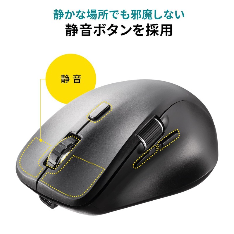 eSupply EZ4-MABT191W Bluetooth Mouse, Side Scrolling, Side Wheel, 3 Multi-Pairing,