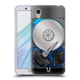 Head Case Designs Blau Hard Disk Drives Soft Gel Huelle kompatibel mit Sharp Aquos Sense2 SHV43