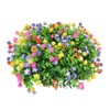 Flower Wreath Spring Babysbreath Faux Round Flower Wreath for Living