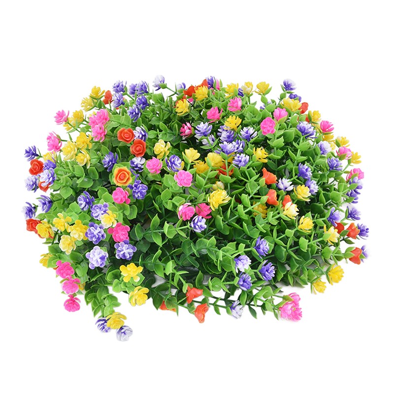 Flower Wreath Spring Babysbreath Faux Round Flower Wreath for Living