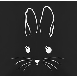 Shirtracer Cushion Cover – Easter Cushion – Rabbit Head Simple White – 50 x 50 cm – Black – Cushion Easter Bunny Cushion Cover Easter Gifts Easter Bunny Cushion Covers Easter Gift for Parents Easter