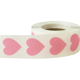 Pink Heart Stickers Valentine's Day Crafting Scrapbooking 0.75 Inch 500 Adhesive Stickers