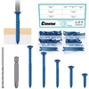 Cimeton 102PCS 3/16” Blue Flat Head Concrete Screws Concrete Screws