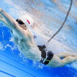 Swimming Belt for Pool | 2.5-7.5 m Adjustable Swimming Resistance Belt | Swimming Belt Pool Adults Children | Swimming Trainer Belt | Swimming Aid for Any Swimming Pool Without Swimming Lead,