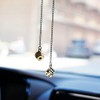 AMIORO Creative Hanging Dice with Dots Car Metal Pendant Rear