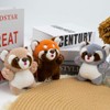 WEIGANGFANG Cute Raccoon Plush Keychain - Soft Gray Stuffed Animal