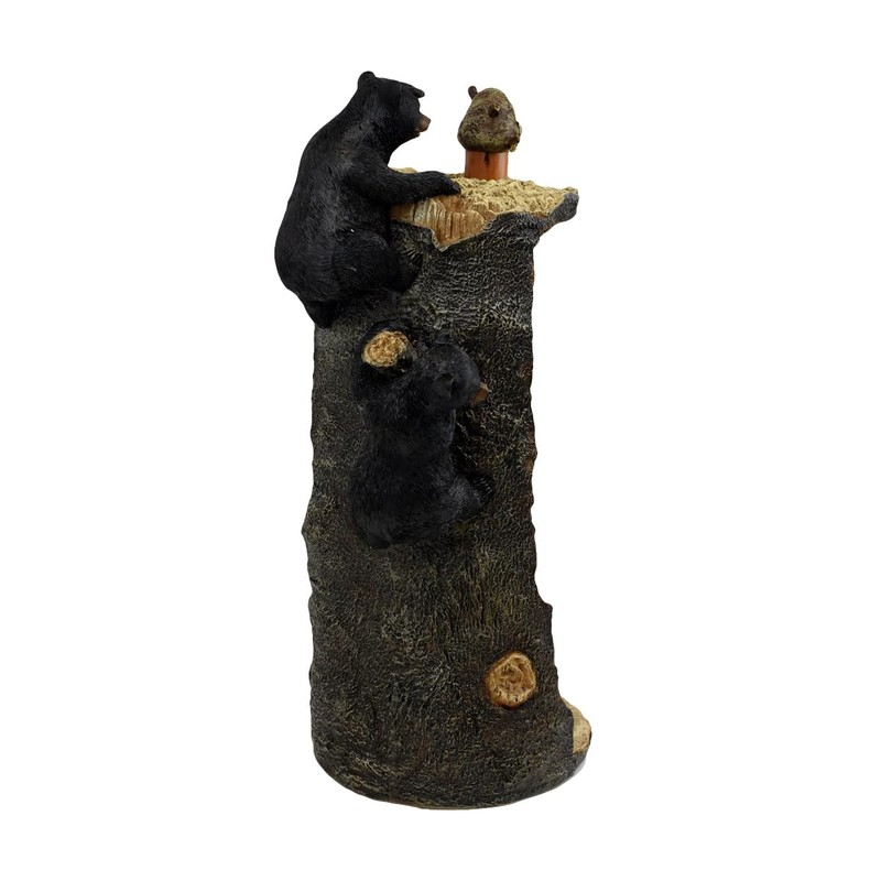 Treasure Gurus Rustic Black Bears Paper Towel Roll Holder Kitchen