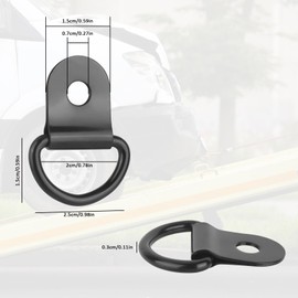 YYTECH Pack of 8 Lashing Eyelets D Rings Construction Ring Stainless Steel Lashing Eyelets for Trailers Load Capacity up to 200 kg per Ring Lashing Eyelets Trailer Hook for Trailers Trucks