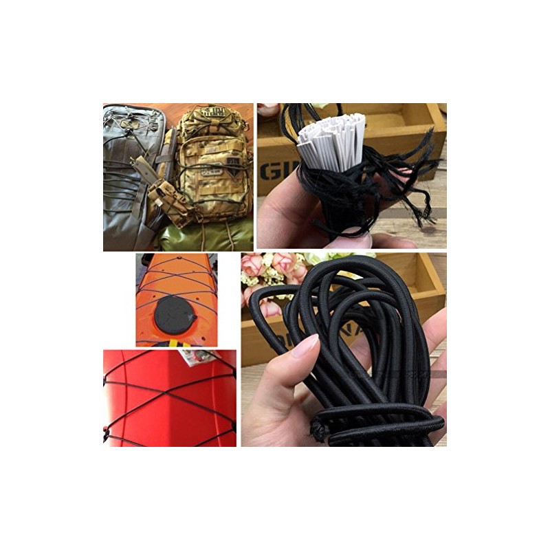 Huouo 1/4" x 10' Bungee Shock Cord - Elastic Nylon