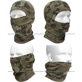 Dhana Style 3-Way Balaclava Army Balaclava Tactical Face Mask/Military Camouflage Headwear for Survival Games, Bicycles, Bikes, Outdoors, BXB (All Terrain)