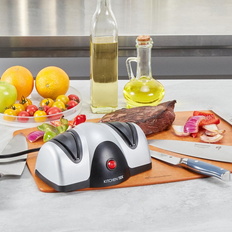 Restaurantware-Kitchen Tek 2-Stage Electric Knife Sharpener, 1 Straight-Edge Knife Sharpener