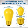 OHLECTRIC S14 Ceramic Yellow String Light Bulbs with E26 Base