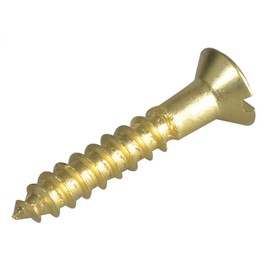 ForgePack Wood Screws - Solid Brass | 1" x 8 | Solid Brass | Pack 16
