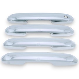 Snap On Chrome Car Door Handle Cover Trim Accessories Compatible with 2024-2025 Toyota Grand Highlander, Works Over Keyless Sensor, DH337