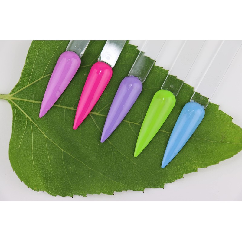 50X Nail Art Tips Colour Pop Sticks Display Fan Practice