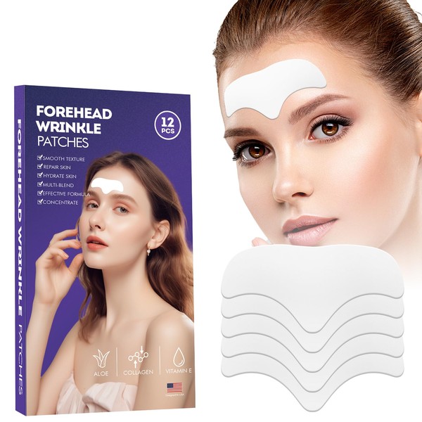 Forehead Wrinkle Patches - 12pcs Smooth Fine Lines & Wrinkles,
