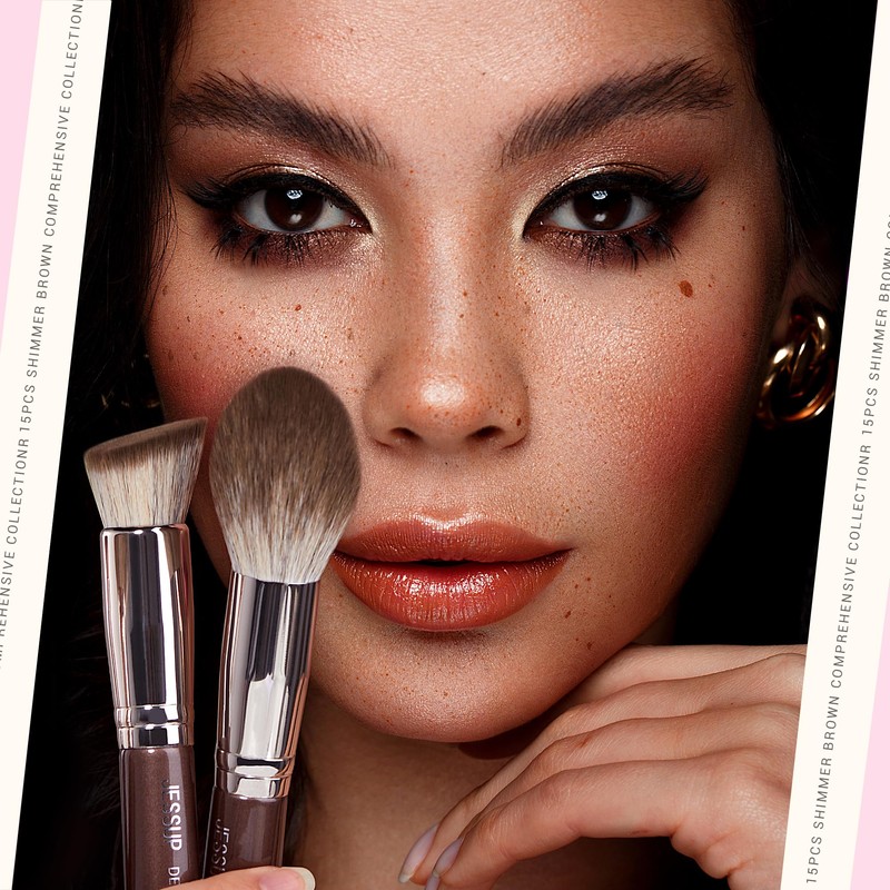 Jessup 15 Piece Professional Makeup Brush Set Makeup Brush Kit