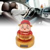 Cai Shen Statue Solar Power Shaking Head Vivid Decorative Chinese