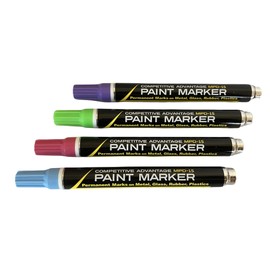 Competitive Advantage Enamel Paint Markers - MPD-15 MEDIUM - Multi-Packs - Permanent, Waterproof, Quick-drying (Mood Tones | Purple, Lt. Green, Lt. Blue, Pink, 4)