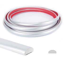 Art3d 10 Ft Peel and Stick Trim for Backsplash Tile Edge, Self-Adhesive Liner for Corner Decor in Silver