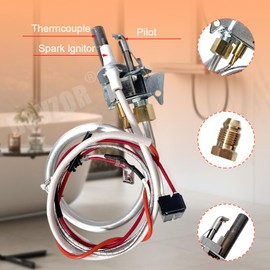 BOVZOR 100112330 Water Heater Pilot Assembly, Replaces 9007876 Thermopile Replacement for Whirlpool/A.O. Smith/State/Kenmore/Reliance Gas Water Heater Parts，Compatible with 300 301 Series