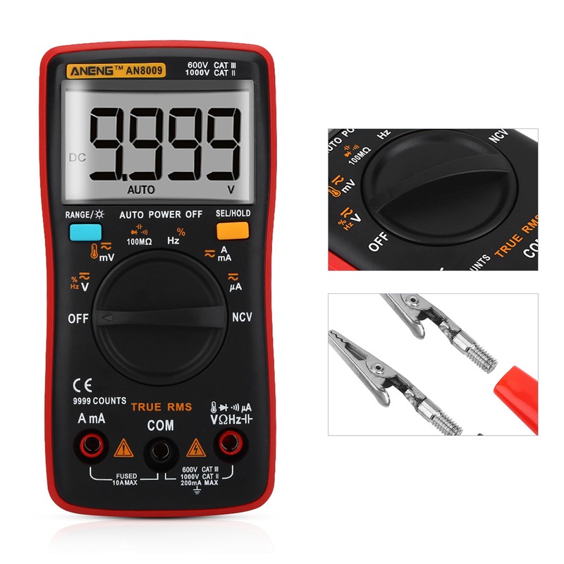 ANENG AN8009 Digital Multimeter Auto Range True RMS AC/DC Voltage