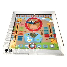 Reloj Montessori Juego Infantil Didctico De Madera Pizarra Madera                                                                                     