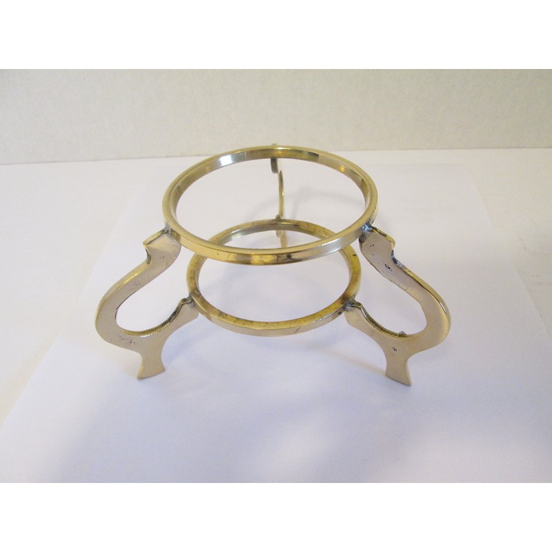 WLCelite G.I.I Solid Brass Double Ring Crystal Ball Stand, Gemstone