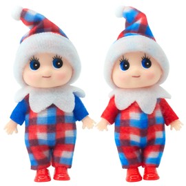 POPOYU Christmas Baby Elf Doll for Boys Girls,2024 New Christmas Accessory Tiny Baby Elf Doll Tradition Mini Elf Baby Doll Novelty Toys,Baby Elves Dolls for Kids Xmas New Year Gift Stocking Stuffers