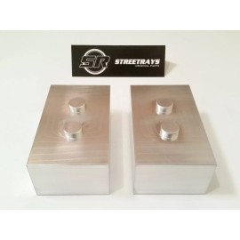 StreetRays [Originals] [SR] Ford F-150 04-24 Billet 2.0" Rear Lift Leveling Block Pair fits 2WD & 4WD