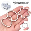FDGGT Pack of 30 Metal Key Ring DIY Key Ring