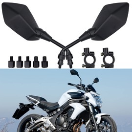 YOUNDERM Motorcycle Rear View Mirrors 8mm 10mm Handle Bar with 7/8" Mount Clamp for Scooter Dirt Quad Bike ATV's Yamaha ​Honda Suzuki Kawasaki