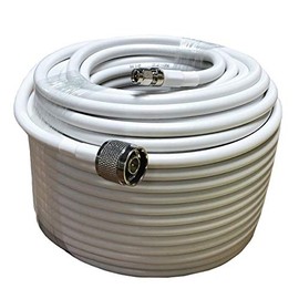 100ft 5D-FB Cell Signal Coax Cable 50 ohm Coax Cord Ultra Low Loss Coaxial Cable with N-Male to SMA-Male Connector for Cell Phone Signal Booster, Splitters, Outdoor Antenna and Indoor Antenna