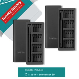 Lonely Binary Precision Screwdriver Set Magnetic 25-in-1 Repair Kit with 24 Bits for Arduino, Raspberry Pi, and ESP32 IoT Projects and DIY Soldering, Electronics, and DIY Projects
