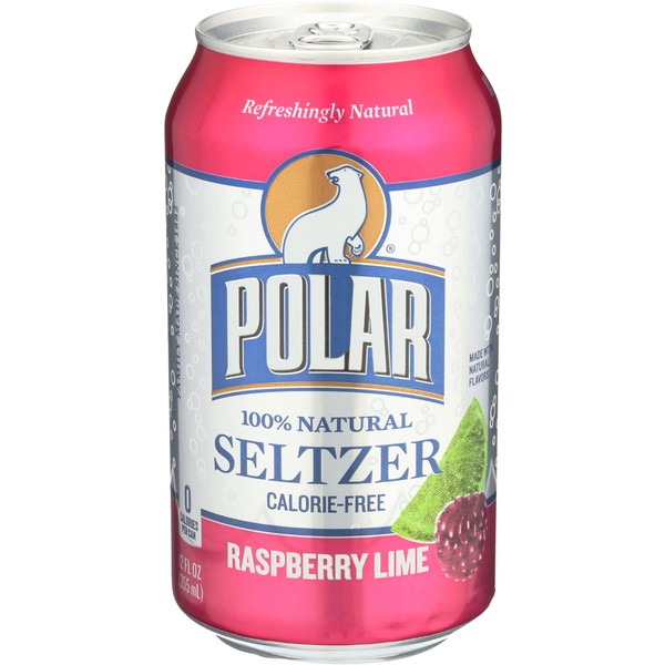 Polar Seltzer Agua, frambuesa lima, 12 fl oz