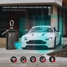 Faraday Pouch for Car Keys, Kolaura Car Key Signal Blocker Pouch for Car Key RFID Signal Blocking Key Fob Protector Anti-Theft Keyless Bag