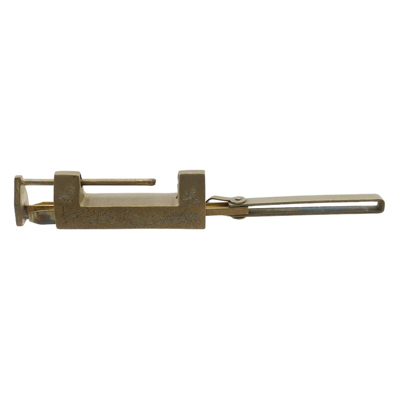 Coshar Antique Lock and Key Brass Chinese Style Padlock with