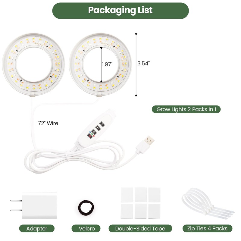 Mosthink Ceiling Grow Lights for Indoor Plants, 96 LEDs Plant