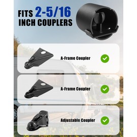 NUOVEPE Trailer Lock Fits 2 5/16 Inch Couplers, Secures Safety Chains Anti-Theft Ball Hitch Lock, Pry-Resistant & Heavy-Duty Trailer Hitch Locks for RV | Cargo | Boat | Dump Trailer (Blue)