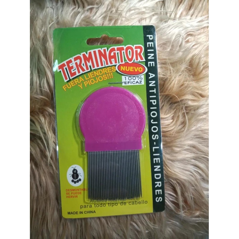 Terminator Peine Antipiojos Y Liendres Ecero Inoxidable