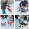 SlowTon Dog Jacket with Harness Built in - Waterproof Fleece