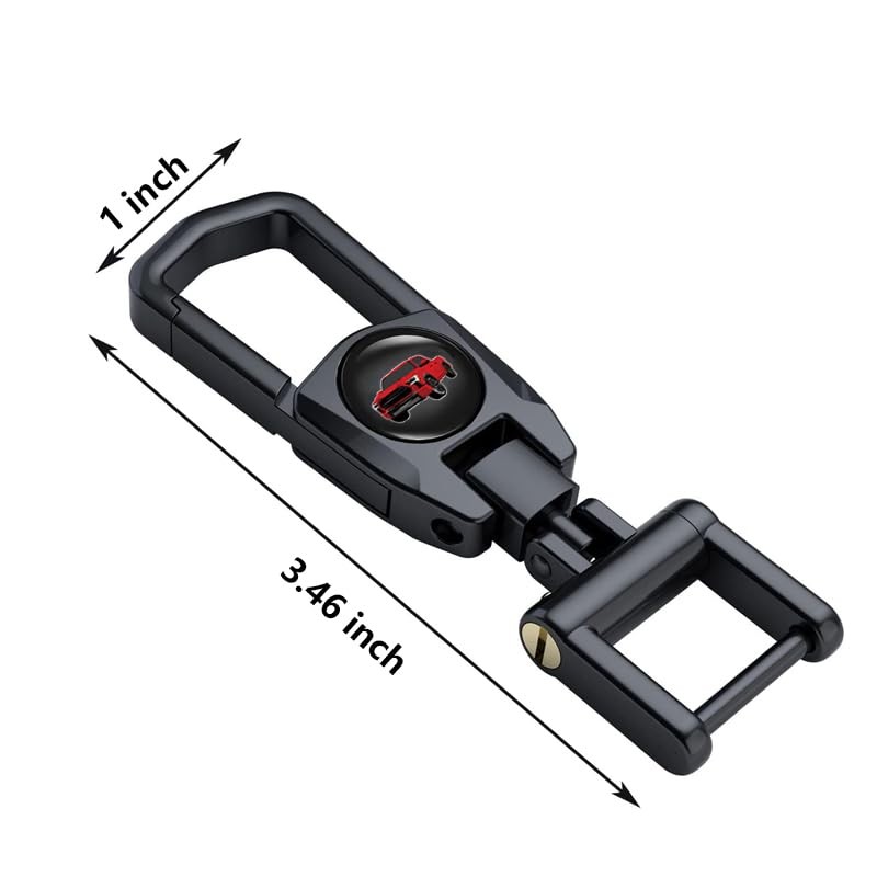 GUIILAN Metal Car Fob Cover Key Chain with 2 Detachable