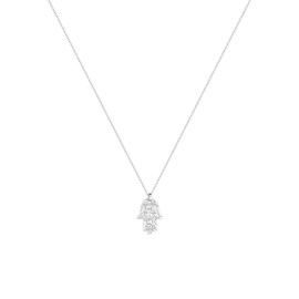 Elli Necklace Hamsa Hand Crystals 925 Sterling Silver