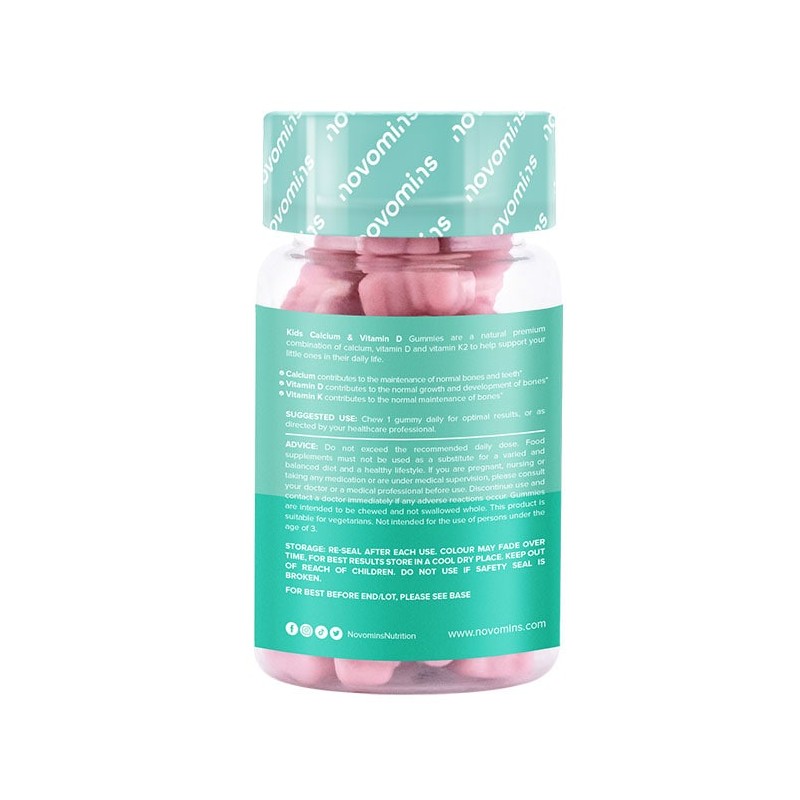 Novomins Kid's Calcium, Vitamin D & K2 30 Gummies